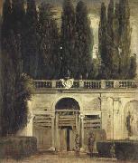 Diego Velazquez La Villa Medicis a Rome (deux hommes a l'entree de la grotte) (df02) oil painting reproduction